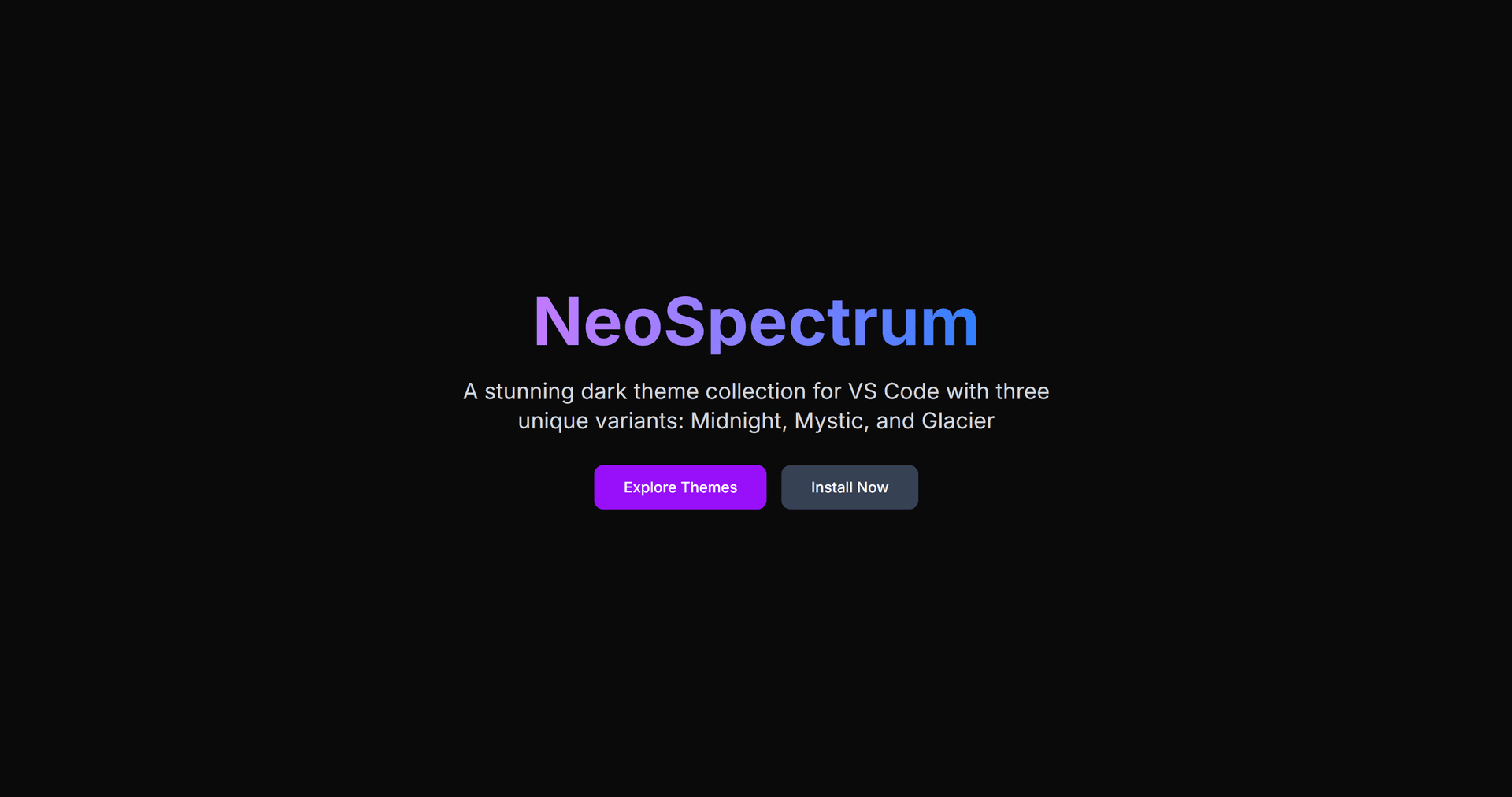 NeoSpectrum - VS Code Dark Theme Collection